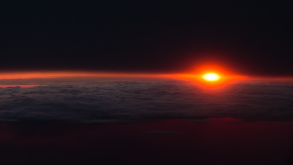 Sunrise at 38,000 feet on way to NZ