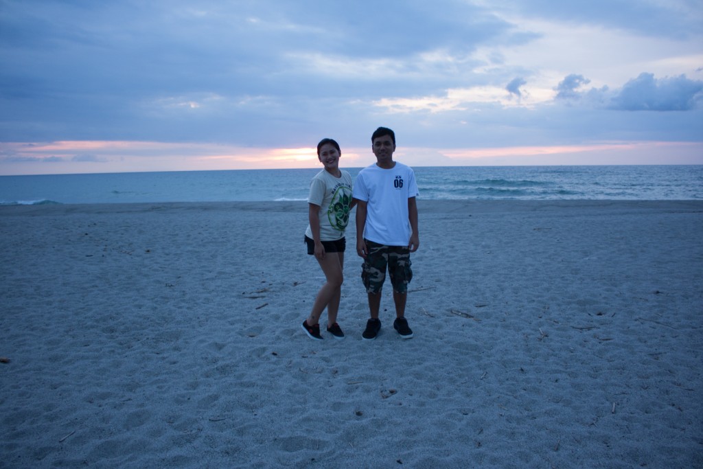 Dianne and Herbert on the beach at Laoag, Zambales, Philippines