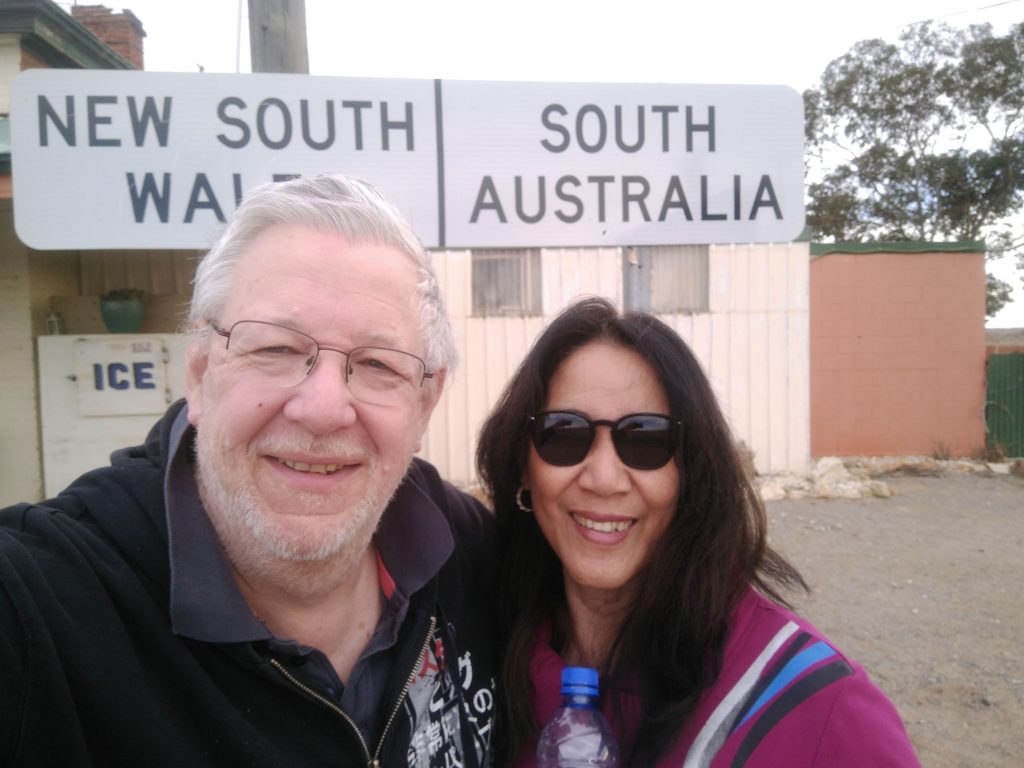 Patty and Trev at the border